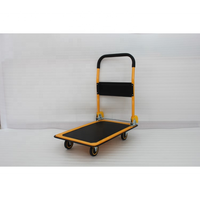 Chariot à plateforme pliable en acier portable, chariot à main léger pour la livraison à domicile, le transport de dossiers au bureau