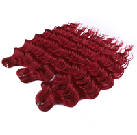 Extensions de cheveux synthétiques Anna de qualité supérieure, résistantes à la chaleur, ondulées, blondes, torsadées, bouclées au crochet