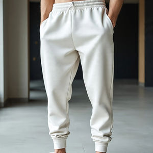 Pantalon de jogging de style de rue pour hommes en détresse pantalon de survêtement vintage en polaire délavé à l'acide pantalon à jambe droite - Product Image 6