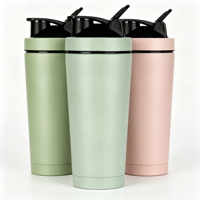 Bouteille shaker de sport et fitness pour le cyclisme, 500 ml/750 ml, double paroi en acier inoxydable, isolée, série Noël, sans BPA