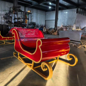 Traîneau de Noël Moderne Grand Format avec Père Noël – Promotion Spéciale Transport Chariot à Chevaux – Produit Populaire - Product Image 5