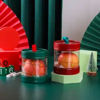 Schneemann Santa Cookie Clear Jar für Urlaub Lagerung Weihnachten Kanister Candy Geschenk Plastik glas