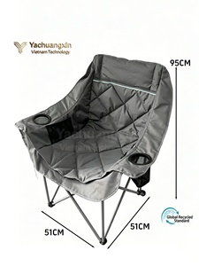 Chaise pliante d'extérieur avec dossier en coton, fauteuil de camping, dossier chauffant portable, chaise de loisirs, chaise de pêche - Product Image 6