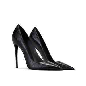 Tallas grandes Mujer Sexy Flaco Puntiagudo Super Tacones Vintage Cuero cocodrilo Tacón fino Elegante Zapato único Tacón - Product Image 1