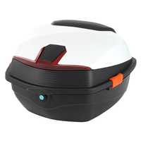 Top Case Moto Populaire Verrouillable, Boîte Arrière de Scooter Grande Capacité, Coffre de Rangement pour Casque pour Trajets Quotidiens