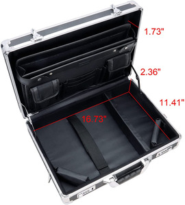 Maletín con Cierre - 18 X 14.25 X 5 Pulgadas, Maletín Rígido para Portátil con Candado de Combinación y Correa - Maletines para Hombre y <span class=keywords><strong>Mujer</strong></span> - Negro - Product Image 4