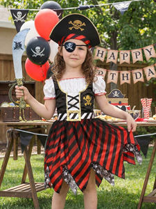 Vente en gros <span class=keywords><strong>de</strong></span> costumes <span class=keywords><strong>de</strong></span> cosplay pour filles pirates pour les fêtes <span class=keywords><strong>d</strong></span>'anniversaire, <span class=keywords><strong>d</strong></span>'Halloween et <span class=keywords><strong>de</strong></span> Noël, ensemble <span class=keywords><strong>de</strong></span> vêtements avec chapeau - Product Image 4