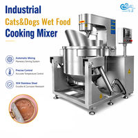 Marmite de cuisson industrielle inclinable à double enveloppe pour aliments pour animaux de compagnie, mélangeur planétaire à gaz et induction pour aliments humides pour chats et chiens