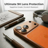 Film protecteur d'objectif d'appareil photo anti-rayures pour iPhone 16 17 Pro Max, compatible avec les coques, protection d'objectif