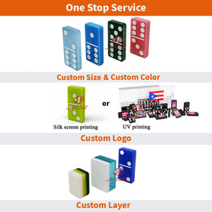 JAYI – ensemble de jeu de dominos en acrylique <span class=keywords><strong>personnalisé</strong></span>, dominos Lucite - Product Image 2