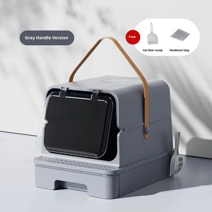 <span class=keywords><strong>Bac</strong></span> à litière pour chat extra large bon marché <span class=keywords><strong>Bac</strong></span> à litière pour chat lavable et amovible anti-éclaboussures pour grands chats - Product Image 2