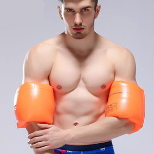 Brassard de natation Qicaibei 35S en PVC épais pour enfants et adultes, couleur unie, équipement de flottaison de sécurité aquatique - Product Image 1