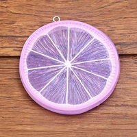 Pendentif en résine 3D coloré de 49*53mm, simulation de fruits (pamplemousse, citron vert, citron) pour accessoires de bijoux DIY