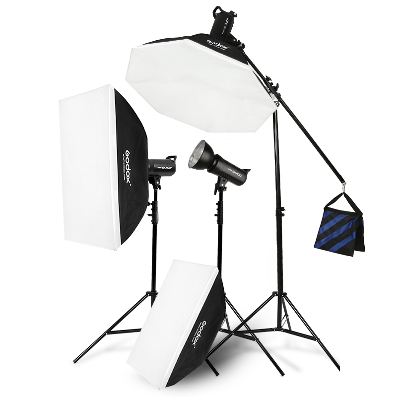 Godox SK400II 1200W プロ写真撮影用照明キット ソフトボックスと