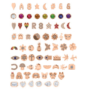 SongYi Custom Gold Buchstabe Kristall Strass Slider Charm Armband Modische Armreif - Product Image 6