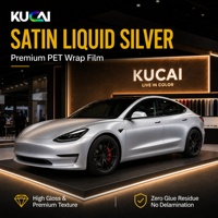 KUCAI Meilleur Prix Film Vinyle Liquide Satiné Cristallin Haute Performance pour Voiture 1.52*17M/rouleau