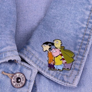 Personnages de dessins animés Edd et Eddy personnalisés Émail surpris Broche en métal - Product Image 4