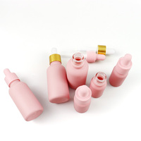 Flacons compte-gouttes en verre rose de 10 ml, 15 ml, 20 ml, 30 ml, 50 ml, résistants aux UV, pour huiles essentielles et aromathérapie