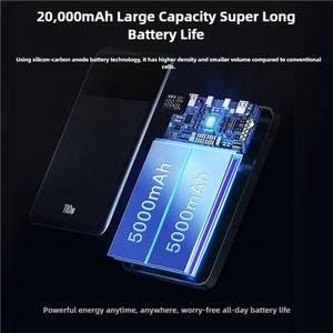 <span class=keywords><strong>Cargador</strong></span> Portátil KEKO Blade HD para Laptop, 20000 mAh, Carga Rápida, Módulo de 100 W, Doble Tipo C - Product Image 5