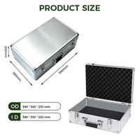 Mallette de présentation rigide en aluminium personnalisable, verrouillable, étanche, pour rangement d'outils, compatible OEM, échantillon d'usine