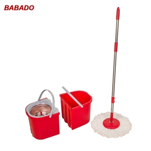 BABADO Sản Phẩm Mới Bán Chạy Giỏ Thép Không Gỉ Bộ Cây Lau Nhà 2 Xô Xoay Thần Kỳ 360 Riêng Biệt - Product Image 2