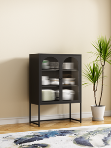 Hochwertiges Modernes Metall-<span class=keywords><strong>Sideboard</strong></span> Multifunktionaler Alkohol-Aufbewahrungsschrank für Hausbar, Küche und Wohnzimmer - Product Image 5