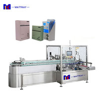 Machine d'emballage verticale pour cartons, à mouvement intermittent contrôlé par PLC, pour flacons de cosmétiques, de parfums et de masques - Ligne d'emballage