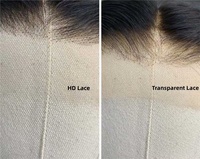 Frontal en dentelle blond miel avec mèches, cheveux humains ondulés profonds, avec baby hair, couleur personnalisée pour distributeurs de salons