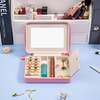Boîte à bijoux portable créative, boîte d'accessoires de voyage, boîte de rangement simple pour boucles d'oreilles, colliers et bagues