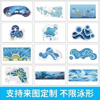 Mosaïque de verre pour piscine, mosaïque de verre utilisée pour le revêtement mural des piscines paysagères, les hôtels, les clubs de golf et les carreaux de piscine.