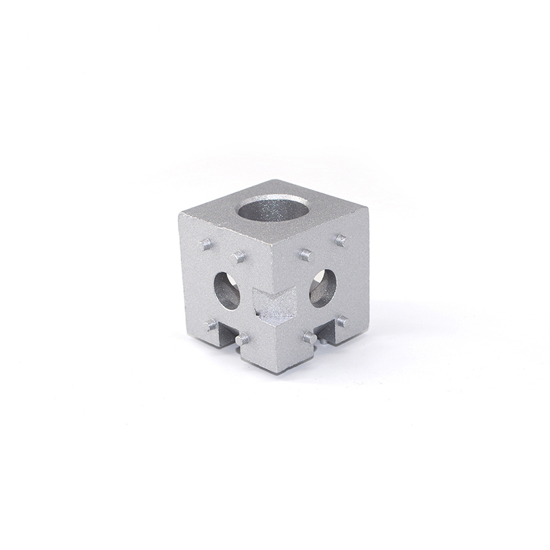 China Manufacturer 45*45mm ROHS 2073 45MM 45 3-way Casting Corner Bracket Hardware for 45 Slot 10 Industrial Extrusion