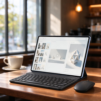 Tablet PC Android 14 10.1 inci 17 Pro Max untuk Penggunaan Kantor, Dual SIM, Panggilan Telepon, 8+128GB, WIFI, 3G, 4G, Dilengkapi Keyboard