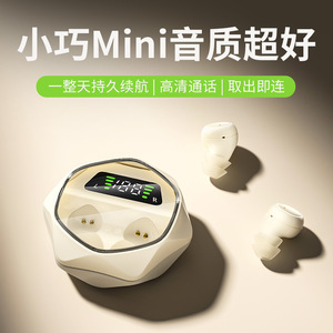 Mini auriculares inalámbricos Bluetooth, diseño intrauditivo ultrapequeño, graves potentes, batería de larga duración, cancelación de ruido invisible, unisex - Product Image 4