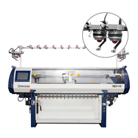 Machine à tricoter plate entièrement automatique semi-automatique à vente chaude, machine à tricoter les cols