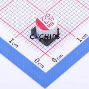 EPMB0J221M6357TR ตัวเก็บประจุแบบแข็ง SMD,5.7x6.3 มม. ( ความจุ: 220uF )( ความแม่นยำ: 20% แรงดันไฟฟ้าที่กำหนด: 6.3V ) - Product Image 1