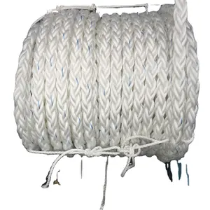 100mm diameter 8 strand Polypropylene mooring rope for ship