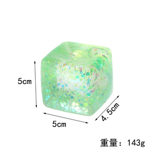 <span class=keywords><strong>Cube</strong></span> anti-stress à remontée lente en gel dense avec poudre dorée, jouet sensoriel pour soulager l'anxiété, cadeau pour adultes et adolescents, jouet moelleux, produit anti-stress - Product Image 5