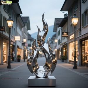 आप ठीक अमूर्त आउटडोर बगीचे सजावट मूर्तिकला स्टेनलेस स्टील लौ प्रतिमा - Product Image 4