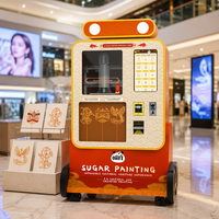 Nouvelle machine distributrice automatique de peinture au sucre Panda AI, créateur d'art sucré haute vitesse, facile à utiliser, libre-service, pour usage commercial