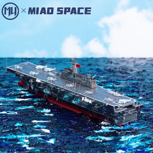 Kit de Modelo de Navio Porta-Aviões Hainan MU X MIAO SPACE DIY, Quebra-Cabeça Educacional em Metal 3D - Product Image 3