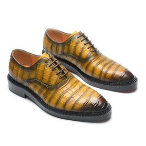 Zapatos Oxford de Cuero Genuino de Alta Calidad para Hombre, con Punta Cuadrada, Antideslizantes, Modelo JiuZhou C1-5-11, Ideales para Fiestas - Product Image 1