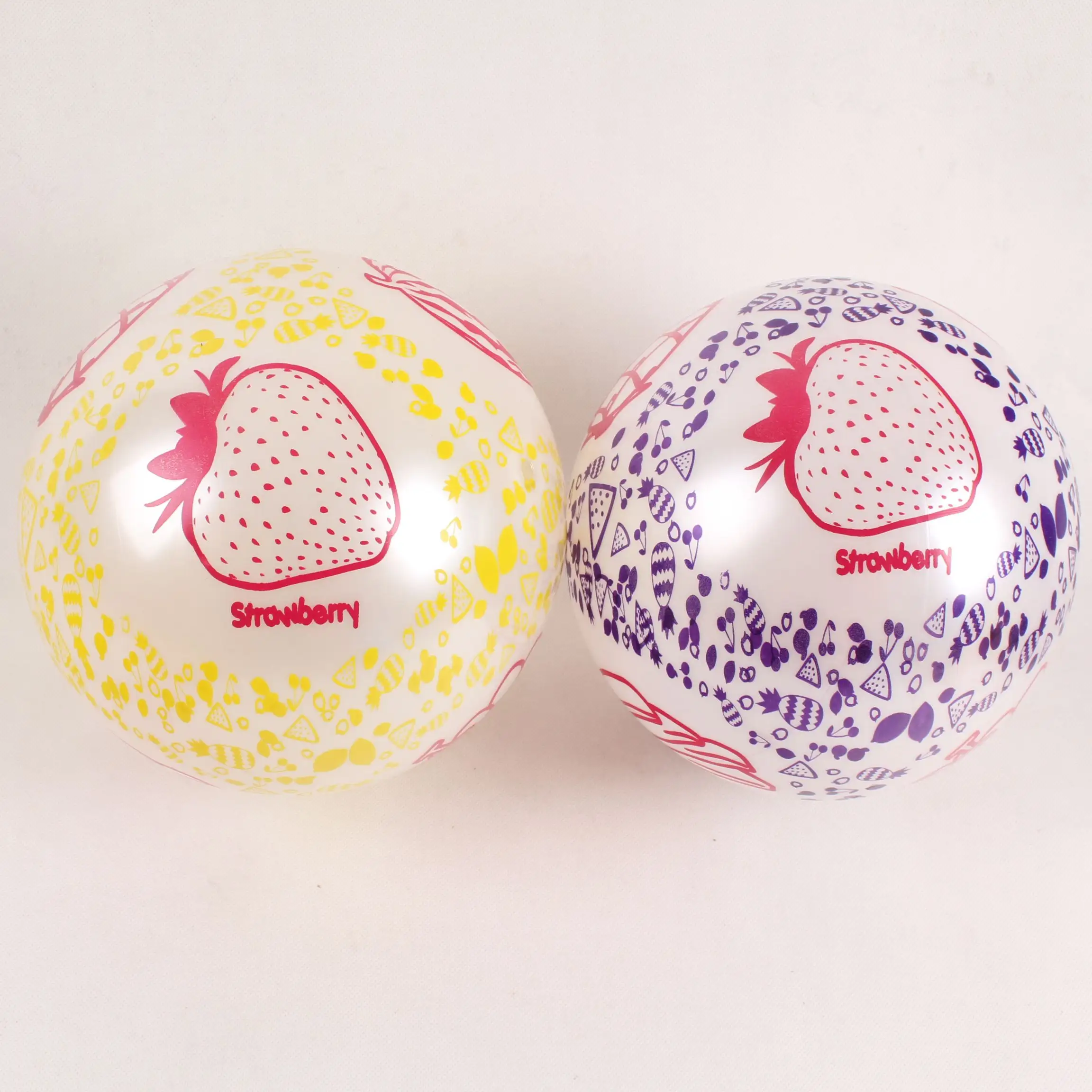 9 इंच 2C मुद्रण पीवीसी स्ट्रॉबेरी मुद्रित गेंद चीन के आयात लड़कियों खिलौने
