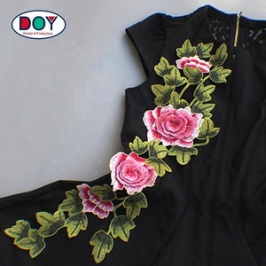 Bán Buôn Cổ Phiếu Cao-Thời Trang Đường Viền Cổ Áo Cổ Áo Máy Thêu Cổ Áo Ren Với 3D Hoa Cho Vải - Product Image 2