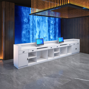 เคาน์เตอร์ต้อนรับสแตนเลสสุดหรูโรงแรมอินเทอร์เน็ตคาเฟ่ KTV สถานที่เล่นเกมห้องเต้นรำสตูดิโอบาร์ - Product Image 3