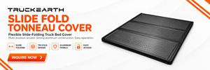 Ford F-250 Sliding Tri Fold Tonneau Cover for 8 ft Bed Hard Folding Aluminum Truck Bed Cover with No Drill Sliding Rails - Product Image 3