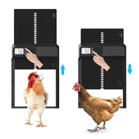 Porte de poulailler automatique moderne avec minuterie intelligente et levage automatique en alliage d'aluminium pour poulets et canards, utilisation extérieure