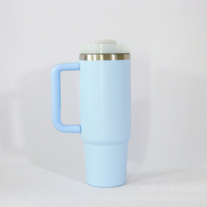 Stainless Steel Tumbler 30oz With Handle <b>Double</b> <b>Wall</b> Insulated Travel <b>Mug</b> For Outdoor Use - Product Image 4