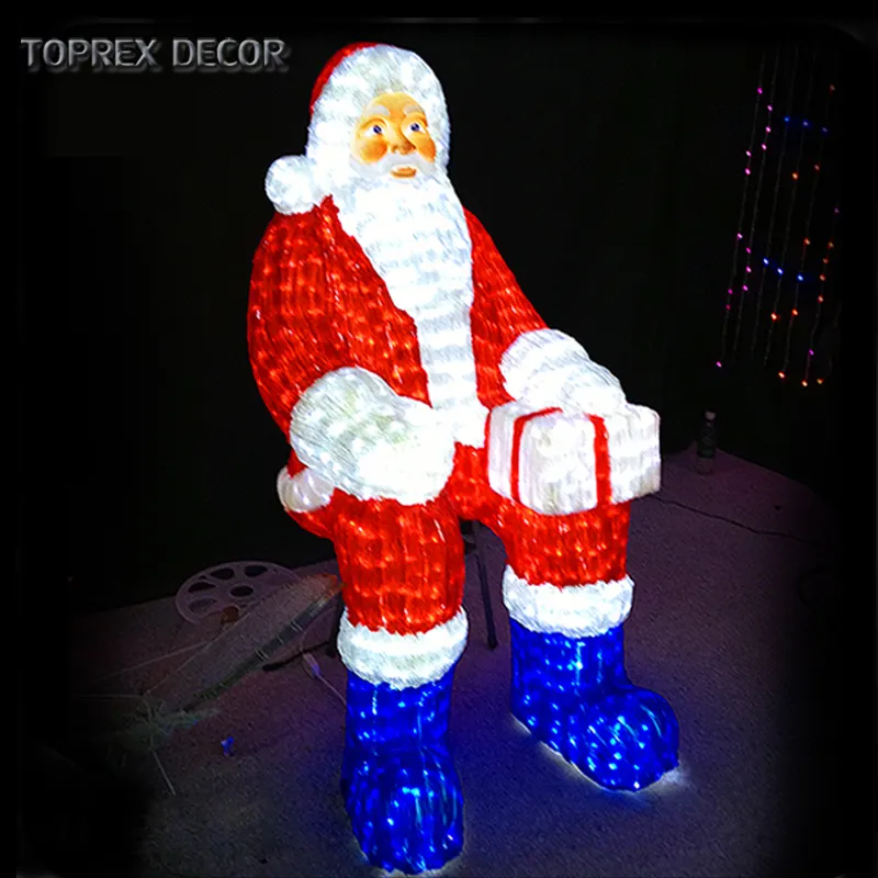 Dekorasi Lampu Led Luar Ruangan Taman Dekorasi Natal Santa Claus Akrilik