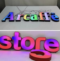 Letrero Luminoso Personalizado con Logotipo Arquitectónico, Letras de Canal con Iluminación Frontal LED para Exteriores, para Bares y Publicidad en Autobuses