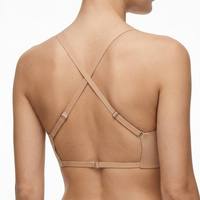 Sujetador sin aros No Underwire Comfort BH Buttery Soft Bralette para mujer, con tirantes cruzados ajustables, sin costuras, de malla de nailon, sin espalda.